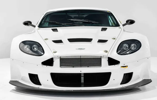 White, Sport car, FIA GT3, Aston Martin DBRS9