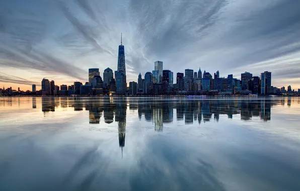Picture the city, view, building, home, New York, skyscrapers, panorama, USA