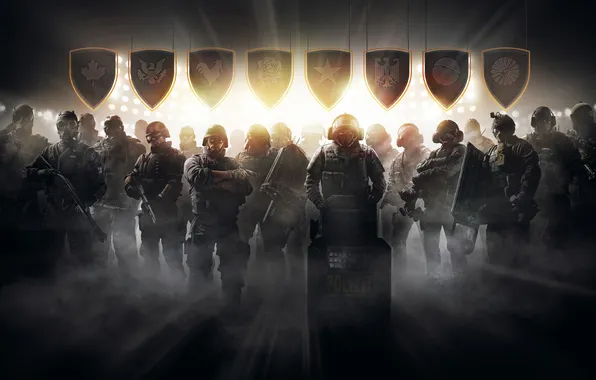 Weapons, police, fighters, special forces, Tom Clancys, Rainbow Six Siege, Pro League