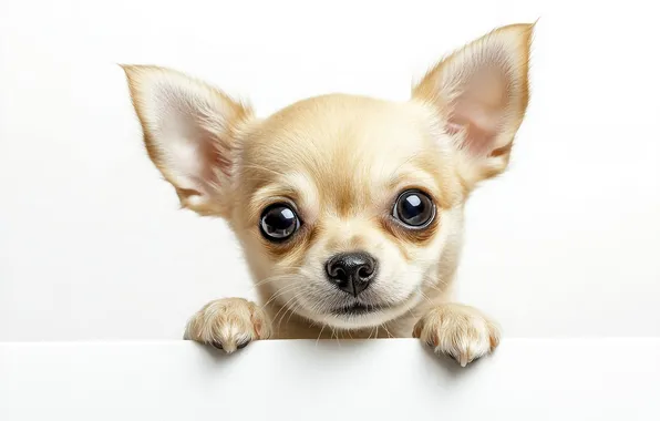 Portrait, legs, dog, puppy, white background, face, Chihuahua, Chihuahua