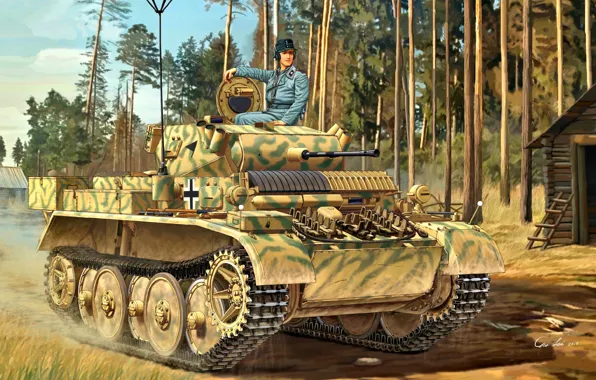 Germany, Forest, light tank, Panzerwaffe, Lynx, Pz.Kpfw.II lynx