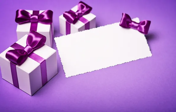 Picture gift, tape, bow, box, present, gift, bow, puple