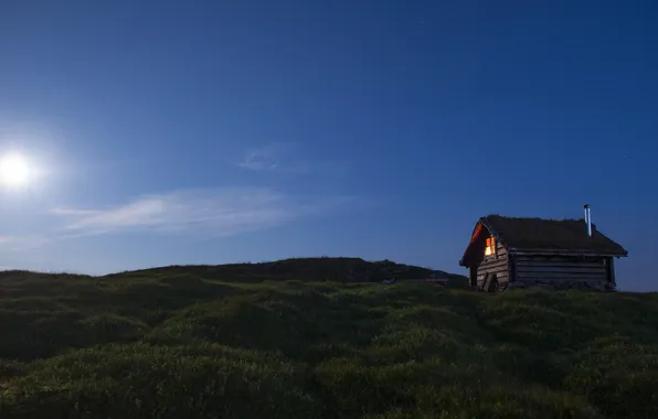 Picture field, landscape, home, morning
