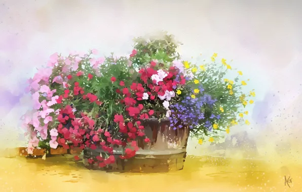 Flowers, background, texture