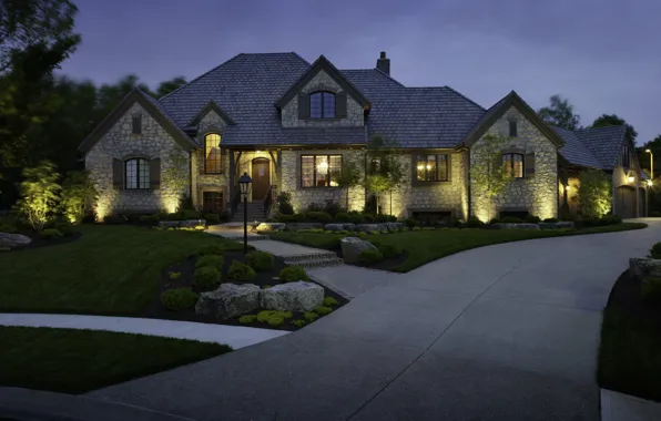 Picture light, Villa, the evening