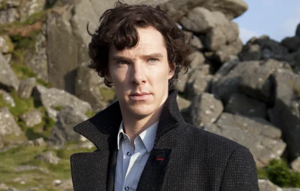Picture photo, male, coat, Benedict Cumberbatch, Benedict Cumberbatch, Sherlock
