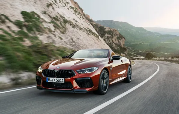 Road, asphalt, BMW, convertible, 2019, BMW M8, M8, F91