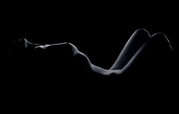 BACKGROUND, BODY, GIRL, BLACK, SILHOUETTE, SHAPE, CONTOUR