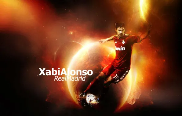 Wallpaper, sport, football, player, Xabi Alonso, Real Madrid CF