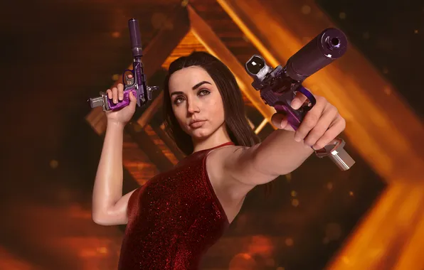 Picture pose, background, action, poster, bokeh, Ballerina, Ana de Armas, Ana de Armas
