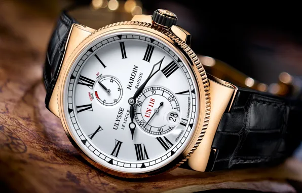 Wallpaper Watch gold Ulysse Nardin for mobile and desktop