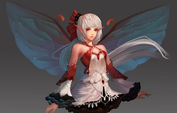 Girl, butterfly, fairy, Final Fantasy