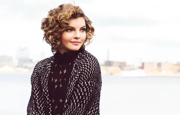 Picture smile, background, model, makeup, actress, hairstyle, Camren Bicondova, NKD