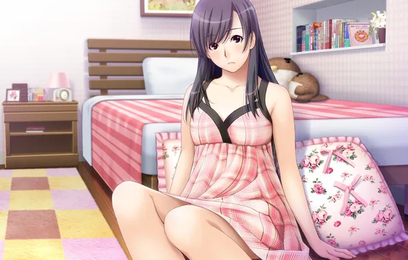 Picture girl, room, toys, bed, pillow, game, sister scheme 2
