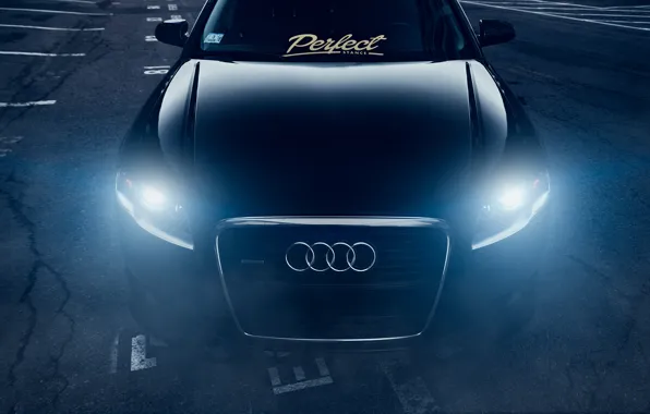 Picture Audi, Dark, Front, Black, Stance, Slammed, Vehicle, Ligth