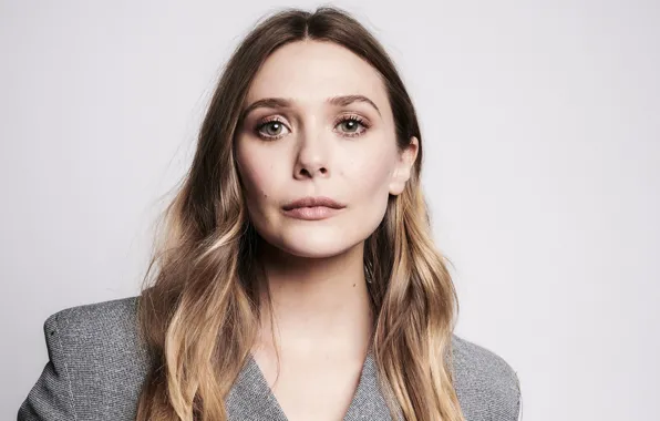 Eyes, look, girl, hair, portrait, Elizabeth Olsen