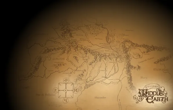Gold, map, The Lord of the rings, Gondor