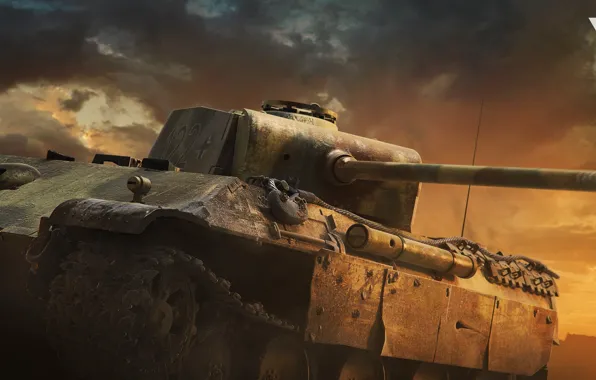 Picture tower, tank, gun, War thunder Cinematic