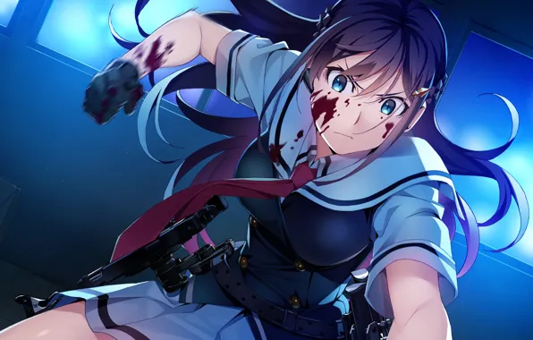 Girl, anger, blood, Grisaia: Phantom Trigger