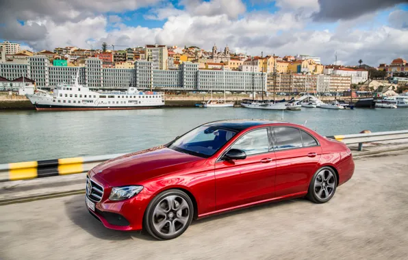 Picture the sky, clouds, the city, Mercedes-Benz, E-Class, Mercedes, W213