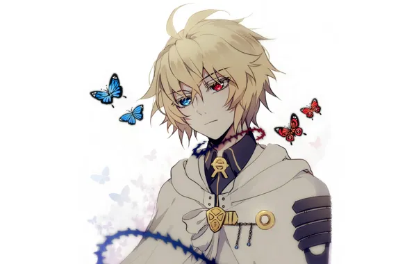 Butterfly, The Last Seraphim, Owari no Seraph, Michaela Hakua, Hyakuya Mikaela
