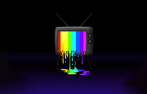 Minimalism, RGB, TV, Paint, Minimal, The Dark Background, RGB