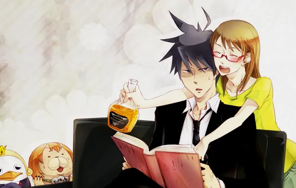 Anime, art, demons, Come Forth Azazel, Yondemasuyo azazel-san, summoners