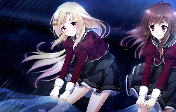 Girls, Smile, Rain, Sakura Mau Otome no Rondo, Effectively Aoi, Game CG, Sakura Kadowaki