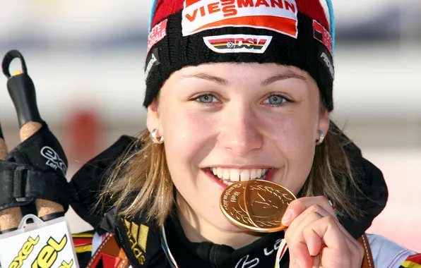 Germany, medal, biathlon, Magdalena Neuner