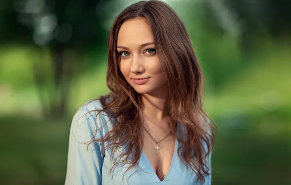 Picture look, girl, smile, hair, hairstyle, Sergei Timashev