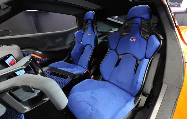 The concept car, Toyota, Toyota, Gazoo Racing, 2023, sport coupe, car interior, car seats