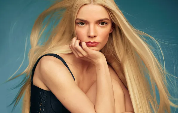 Picture look, pose, background, hair, portrait, hands, actress, blonde