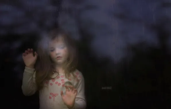 Picture background, window, girl