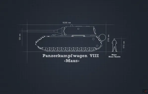Picture information, minimalism, tank, the project, heavy, German, Maus