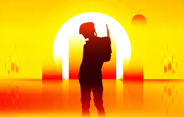 Sunset, The sun, Music, Background, Fantasy, Neon, Science Fiction, Synth