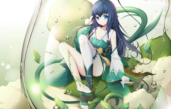 Girl, anime, art, Onmyouji
