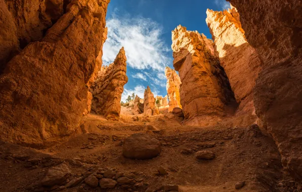 Picture mountains, rocks, gorge, Utah, USA, Bryce Canyon, national Park
