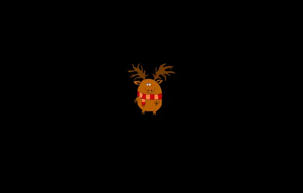 Minimalism, Christmas, Deer, Santa, Gifts