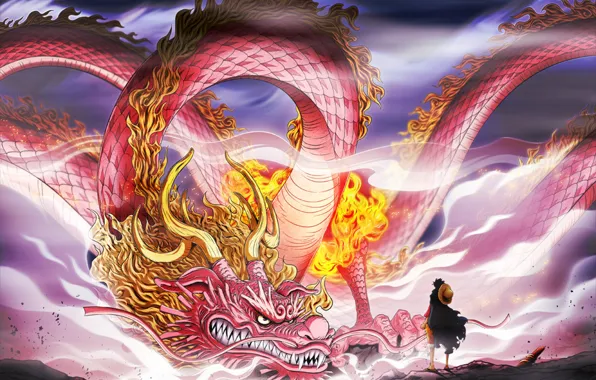 Wallpaper game, pirate, anime, one piece, dragon, asian, manga