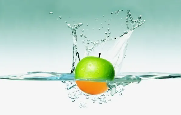 Picture water, squirt, Wallpaper, Apple