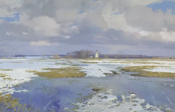 Picture landscape, picture, Dmitry Belukin, The road to the Temple