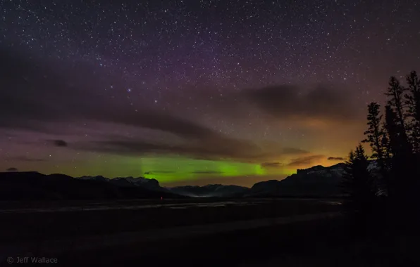 Picture lights, Jasper, Aurora, Jeff Wallace