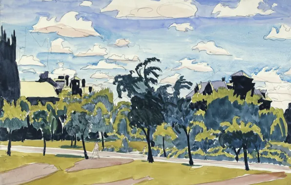 1916, Charles Ephraim Burchfield, May Clouds