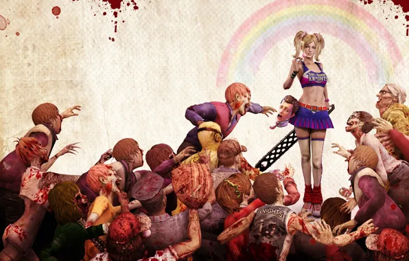 Wallpaper girl, blood, head, electric, Lollipop chainsaw for mobile and  desktop, section игры, resolution 1920x1080 - download