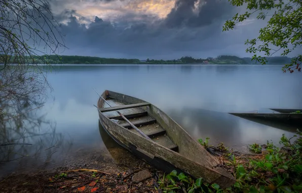 Picture nature, river, boat