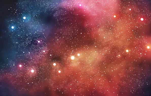 Space, stars, nebula, nebula, stars