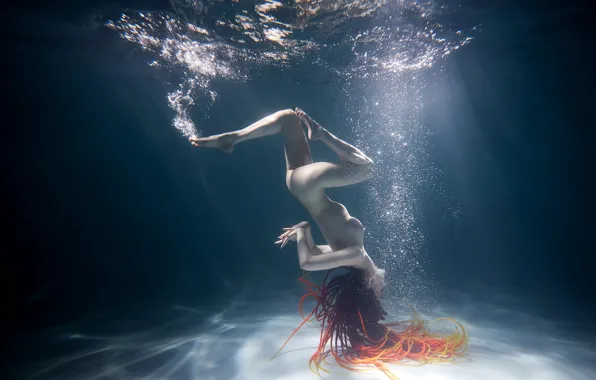 WATER, RED, Photographer Slava Grebenkin, Model Olga Gorlachuk