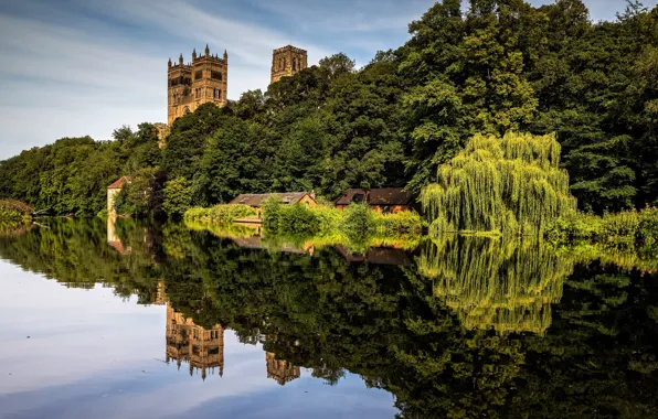 Cathedral, Reflections, Durham, river Wear
