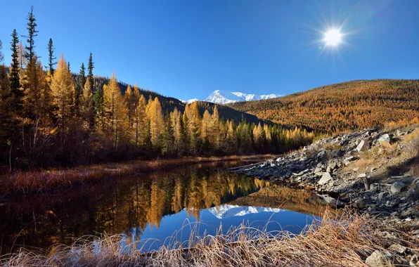 Picture autumn, morning, good morning, Altay