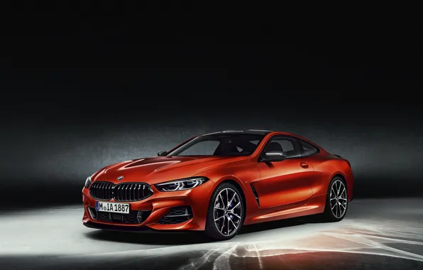 Picture orange, background, coupe, BMW, Coupe, 2018, 8-Series, Eight